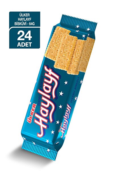 Ülker HAYLAYF - Şekerli Bisküvi - 64 gram - 24 Adet