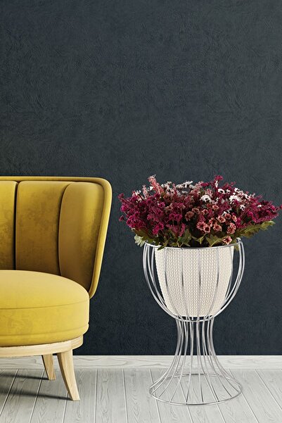 Begüsa Anafor Saksılık Krom 43 Cm Krem Saksı Hediyeli