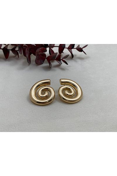 Piaro Collection Spiral Round Nail Earrings