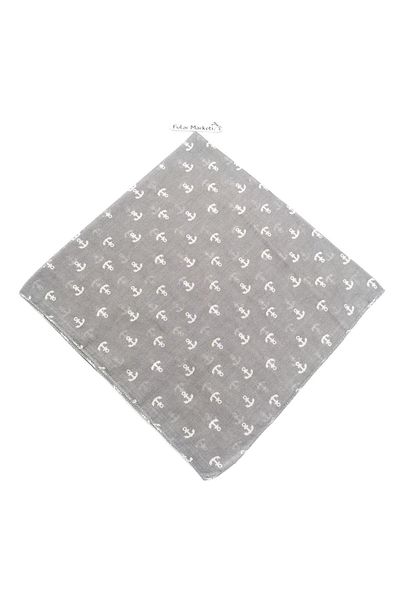 Fular Marketi Add 4 to Basket Pay 3 100% Cotton Capa Patterned Bandana Gray Price Is for 1 Piece