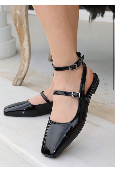 MRVN MERVINA Balerini din piele lacuita Katrin - Pantofi de dama