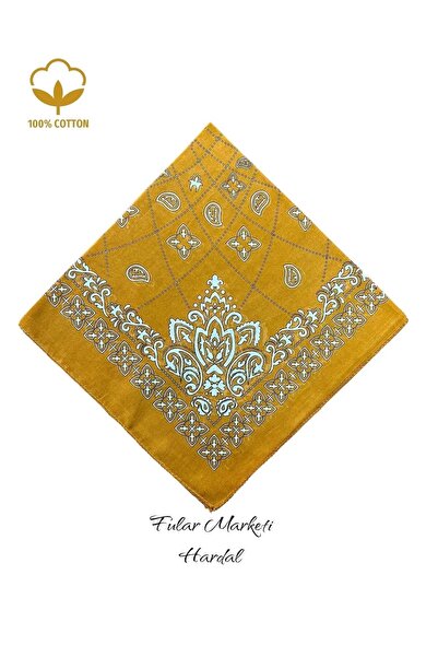 Fular Marketi Adăugați 4 și plătiți 3 în coș 100% bumbac model elegant muștar...