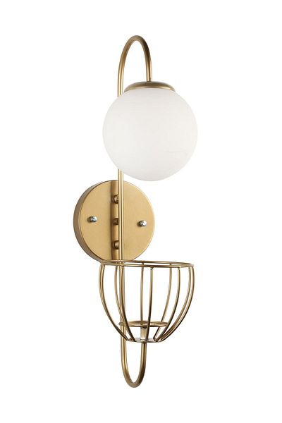 Begüsa Tiran Flower Pot Sconce Antique White Glass