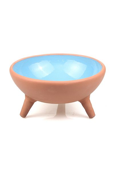 Cappadocia Pottery وعاء طعام للقطط مصنوع من السيراميك مزجج مع خيارات الألوان
