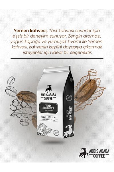 Addis Ababa Coffee 1000 grams of Addis Ababa Coffee Turkish Coffee