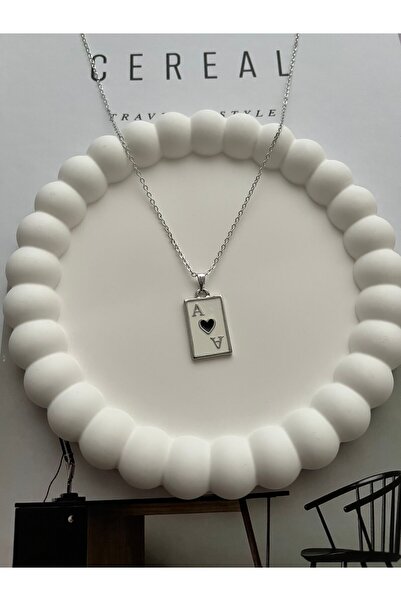 Alexis Carrel Kadın Gümüş Renk Dikdörtgen Kupa As Kolye