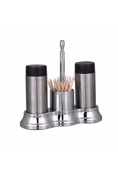 Atom Chrome Pls Flat Stand Salt Shaker Tk