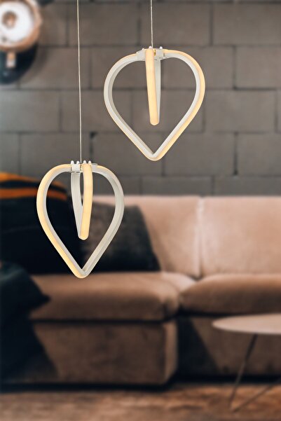 Begüsa Sevinç 3 Renk Ledli 2.li Avize Beyaz