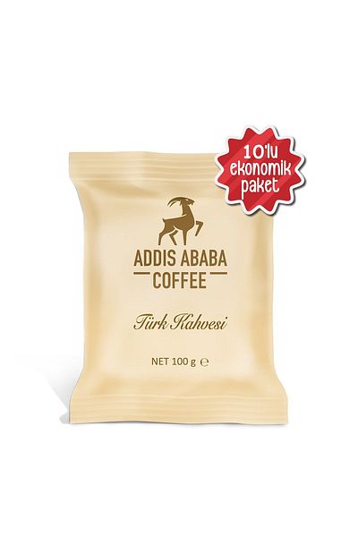 Addis Ababa Coffee Turkish Coffee - Medium Roasted, 10x100 Gr.