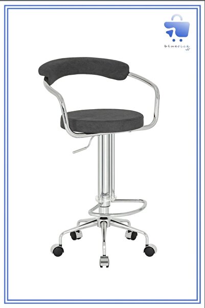 bluetick White Furniture Nessa Tekerlekli Bar Sandalyesi Blu1765