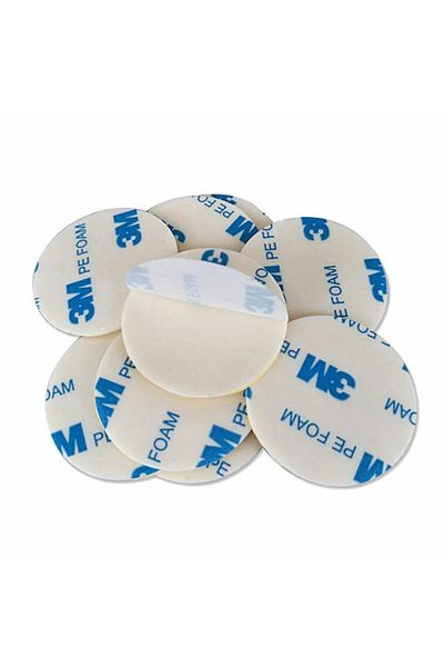 AYMAGNET 3m Round Cut Foam Multi Strong Double Sided Tape Diameter: 15 mm 100 Pieces