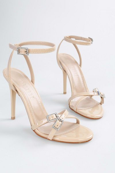 Shoeberry Patent Leather Belted Buckle Women's Heeled Shoes - Slayn Ten