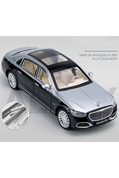 MERCEDES Benz S680 Maybach 1-24 Die Cast Metal Araba Işıklı Sesli Kapılar Kaput Bagaj Açılır