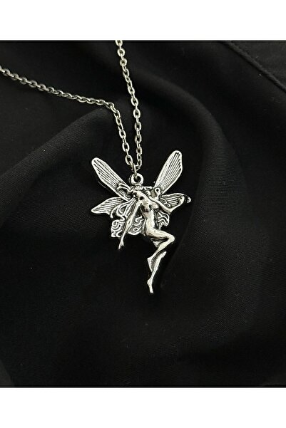 sleyshop gümüş renk büyük peri kolye