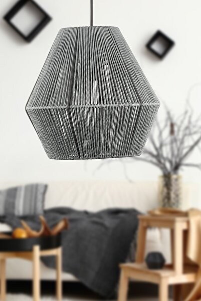 Begüsa Kalte Tekli Avize Füme 30 Cm Örgülü