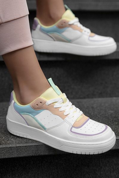 DARK SEER Ds Alley Weiß Gelb Blau Damen Sneaker