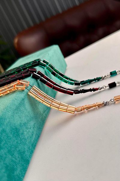 dergah tesbih Set of 3 Wrist Length Squeezing Amber