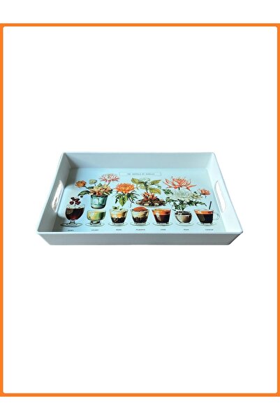 EZMK EV GEREÇLERİ Çay Kahve Sunum Tepsisi 29x21 Cm