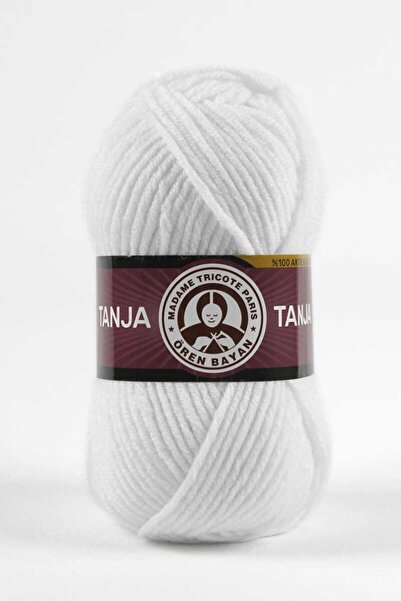 Ören Bayan Tanja Hand Knitting Yarn 100 Gr | 0000-Kar White |