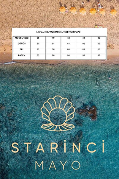 Starinci Mayo Powder Color Hijab Swimsuit - Lycra and Double Breasted Kaftan Design