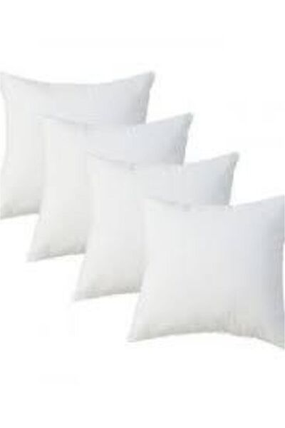 Alkan Homes 4 Pieces of 100% Silicone Fiber Inner Pillow with Cover (350 Grams)