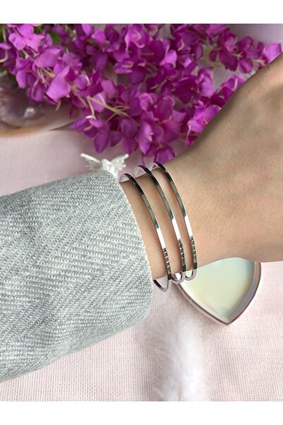 Grace Üçlü Ajda Bilezik Çelik Bilezik