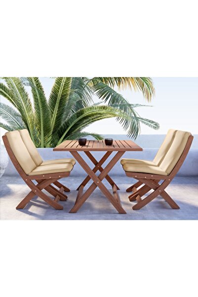 attaleia furniture Karya Ahşap Bahçe Takımı Kolsuz Sandalye