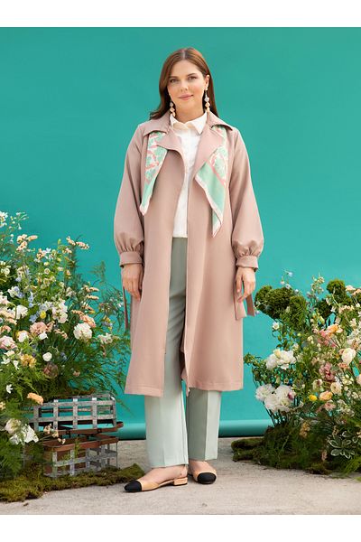 Alia White Plus Size Trench Coats Styles Prices Trendyol