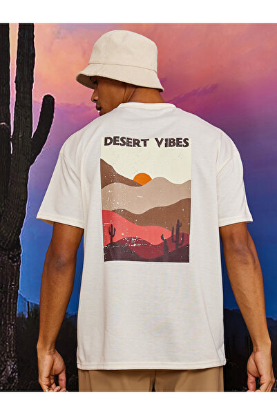 Styli Placement Print Oversized Terry T-Shirt