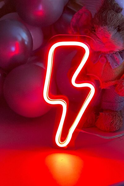 vinyuup Çocuk Odası Için Masaüstü Küçük Şimşek Şeklinde Neon Led Işıklı Tablo...