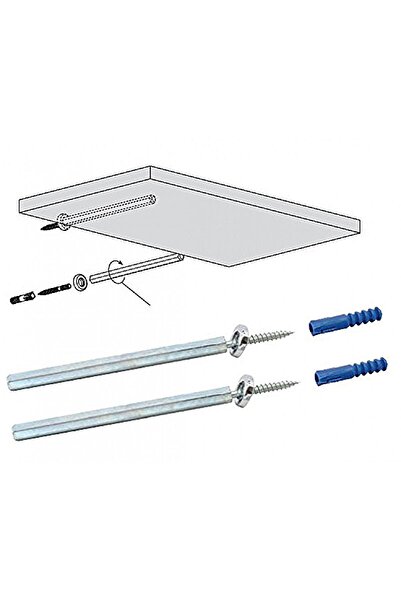 Ankara Orman Ürünleri Mdf Beyaz Petek Üstü Duvara Monte Uçan Raf Dresuar 130cmx18cm