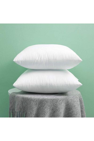 Alkan Homes 2 Pieces of 100% Silicone Fiber Inner Pillow with Cover (350 Grams)