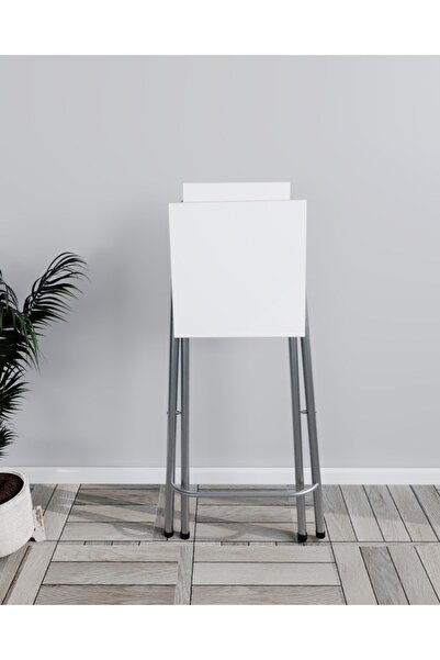 eportatif Katlanır Sandalye Bar Taburesi Katlanır Koltuk Beyaz 1021