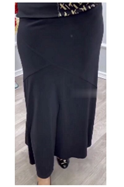 N.Y.YILDIZ STAR POLY WOVEN DUMPED WAIST RUBBER LINED LARGE SIZE CROSS-FLOATED FLEXIBLE MOTHER'S SKIRT