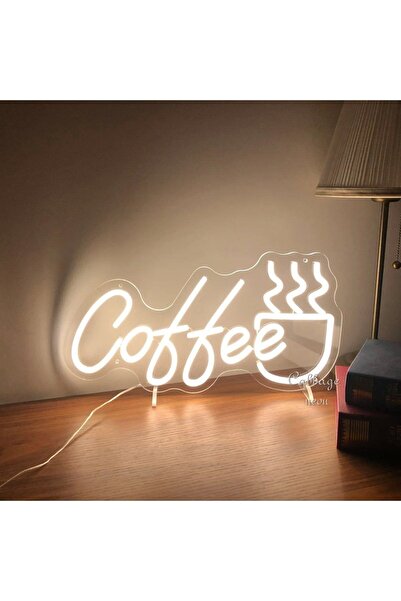 vinyuup Neon Led Işıklı Coffee Yazısı 55 X 31 Cm
