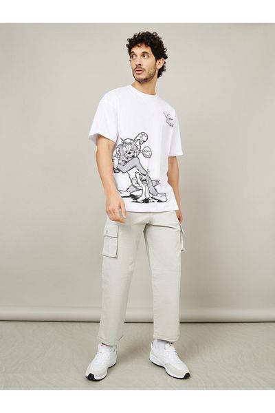 Styli Tom & Jerry Character Print Oversized T-Shirt