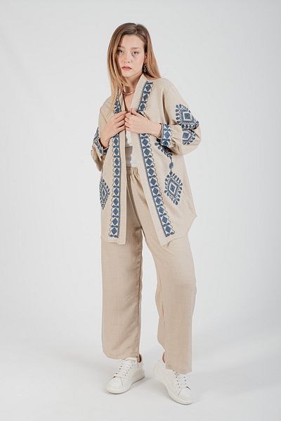 Hatun Atila HatunAtila 8670 Model Suilt Embroidered and Jacketed Set