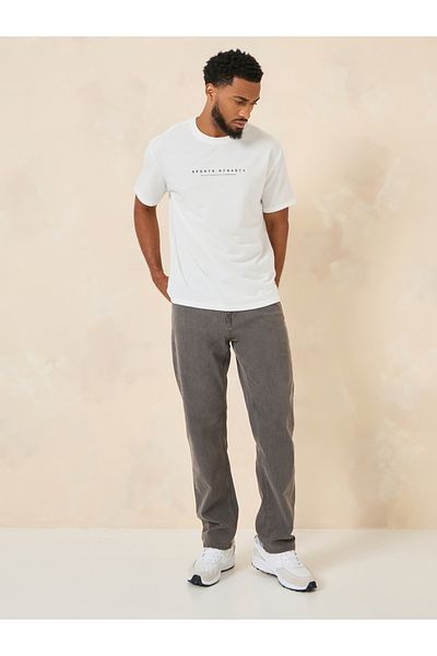 Styli Front and Back Graphic Terry Oversized T-Shirt