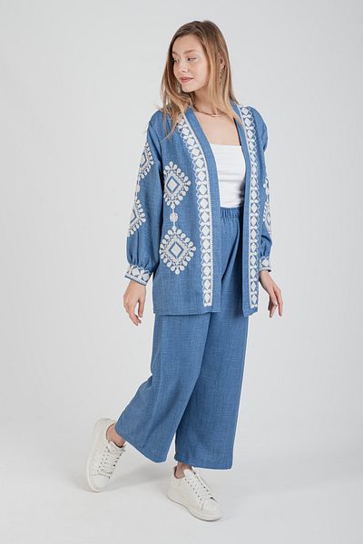 Hatun Atila HatunAtila 8670 Model Suilt Embroidered and Jacketed Set