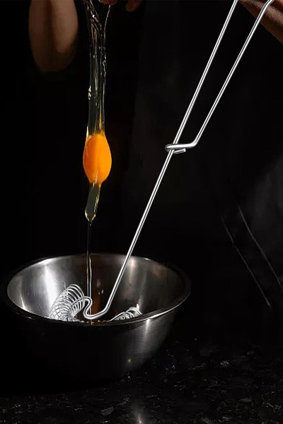 Beatitude 1Pc Stainless Steel Egg Whisk Omelette Milk Cream Dessert Practical Beater Kitchen Products
