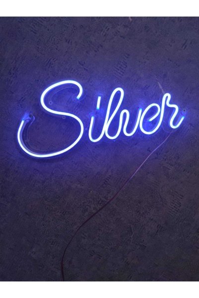 dekoraven Silver Neon Led Silver Neon Led Neon Led Sign