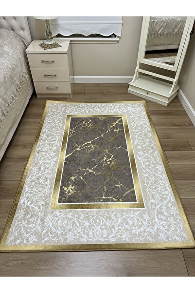 YTR HOME Dijital Baskı Yıkanabilir Kaymaz Taban Dekoratif Salon Mutfak Halısı...