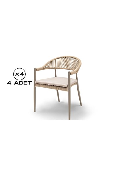 Vieno Home Garden Rita Sandalye Cappuccino (4 ADET)