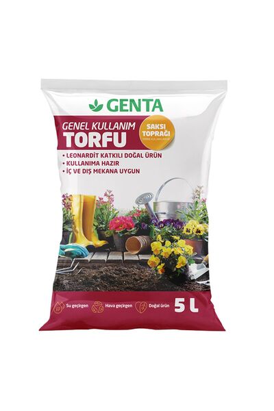Genta Genel Kullanım Torfu Saksı Toprağı 5 Lt