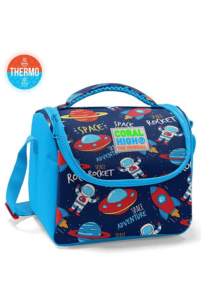 Coral High Cutie de prânz pentru copii Thermo cu model spațial albastru bleumarin - 11807
