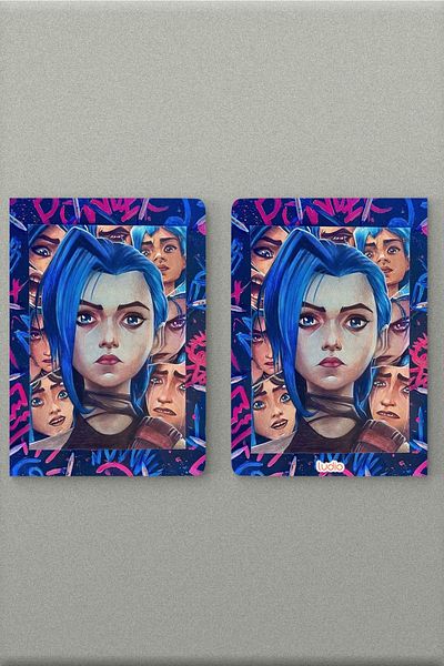 Namgo Caiet necăptusit Arcane Jinx Gamer bleumarin A5 (50 de coli)