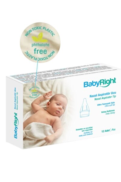 BabyRight Otribebe, Weebaby, Brunobaby Uyumlu Nazal Burun Aspiratörü Yedek Uç 6kutu (72 ADET) Ekstra Yumuşak