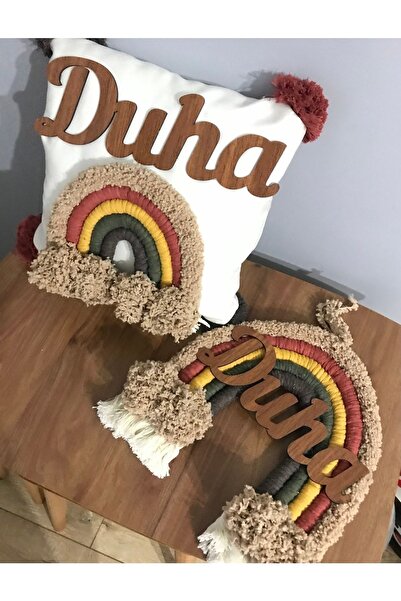 renkli mi renkli tasarım dünyası Makrome Isimli Takı Yastık Ve Duvar Süsü