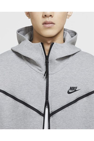 Nike Hanorac cu glugă pentru bărbați NSW Tch Flc Hoodie FZ WR Erkek Gri - Cu4489-063