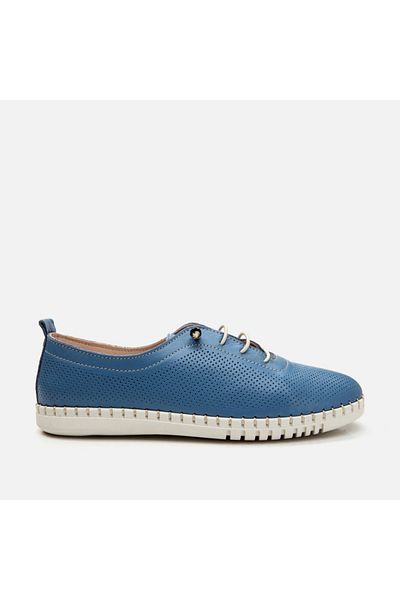 Hotiç Loafer de damă albastru din piele naturală